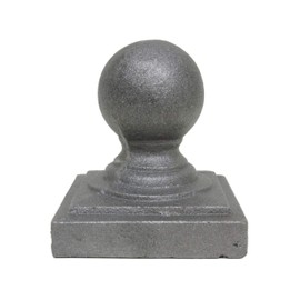 Pro Gate Supply | 3" Cast Iron Ball Post Cap for 3x3 Fence Posts | 4 Pack