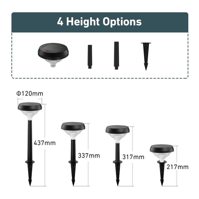Linkind Solar Lights Outdoor 8 Pack, Solar Pathway Lights, Warm