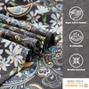 JSD Black Paisley Floral Printed Sheet Set Full Size, 4