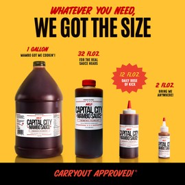 Capital City Mambo Sauce Mild, Washington DC Wing Sauces, Perfect Condiment for Wings Chicken Pork Beef Seafood Burgers Rice or Noodles, 12oz (2 Pack)