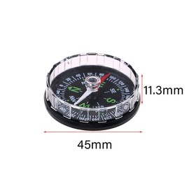 1 x Mini Pocket Compass Outdoor Sports Camping Hiking Navigation Black (L073-09)