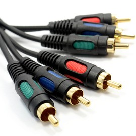 kenable Component Video RGB YUV 3 Phonos To 3 RCA Phono Cable Lead 1m [1 metres]