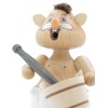 Kuhnert - Hamster Smoker Figurine Solid Wood Turned 13 cm