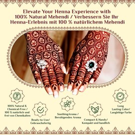 Neeta Henna Cones 4 Pack Natural Mehndi Paste Auburn Colour | Perfect for weddings, henna evenings, festivals, celebrations and traditional ceremonies
