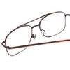 Calabria 8151 Square Pilot Metal Reading Glasses +4.00 Brown Men