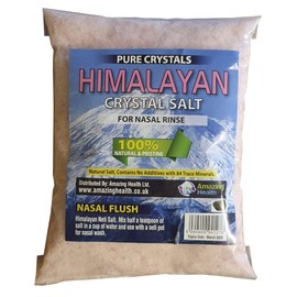 Amazing Health White Neti Pot and 500g Himalayan fine salt
