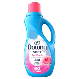 Downy Soft, 2 in 1 Soft and Fresh Liquid Fabric Softener, April Fresh, 44 fl oz, 60 Loads, Fabric Conditioner Liquid provides softness and freshness for fabrics