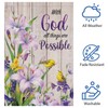 Heyfibro "With God All Things Are Possible" Spring Garden Flag