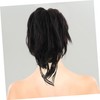 minkissy Black Ponytail Extension with Braid Clip Synthetic Hairpiece for
