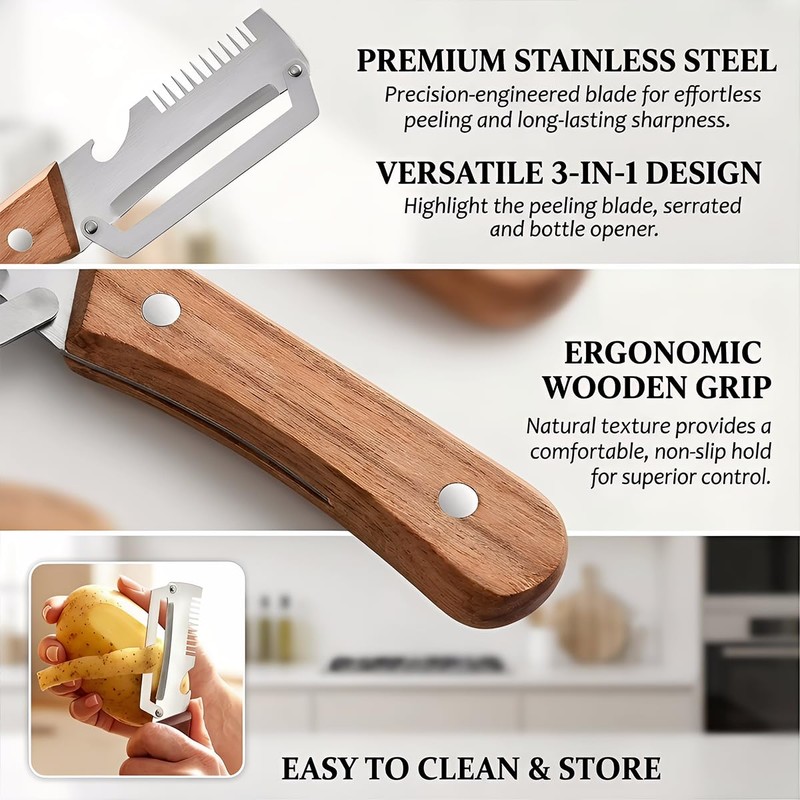 2 Pack Multifunctional Vegetable Peeler, 3-in-1 Peelers For Kitchen with