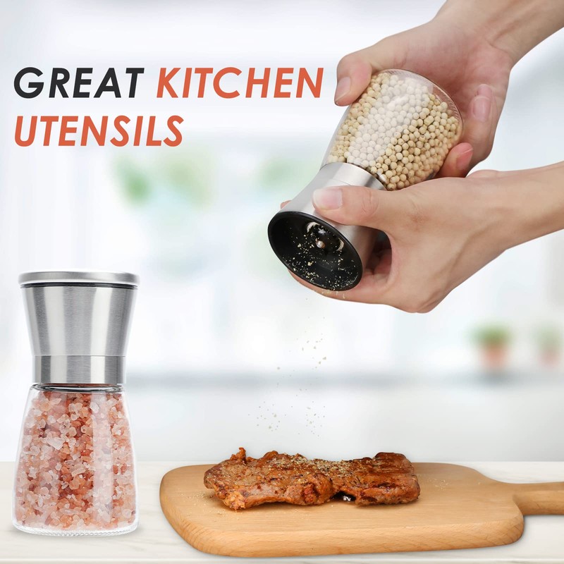Ebaco Original Stainless Steel Salt or Pepper Grinder - Top