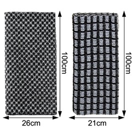 JSTHHTT 4PCS Extra Long Exfoliating Washcloth, Back Scrubber, Exfoliating Body Scrubber, for Men Women Exfoliation, Soft and Smooth Skin, Used for Showering (Black)