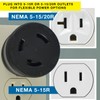 Conntek NEMA 5-15P to NEMA L5-30R Locking Plug Adapter 15-Amp