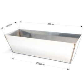 Toolty Plasterers Mud Pan Stainless Steel - 260mm - 10" - for Mixing Plastering Grounting - Welded - DIY