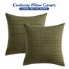 MIULEE Pack of 2 Pillow Covers Olive Green Super Soft