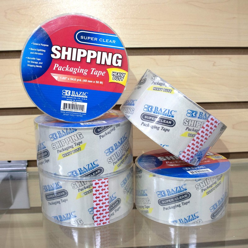BAZIC Super Clear Heavy Duty Packing Tape 1.88" x 54.6