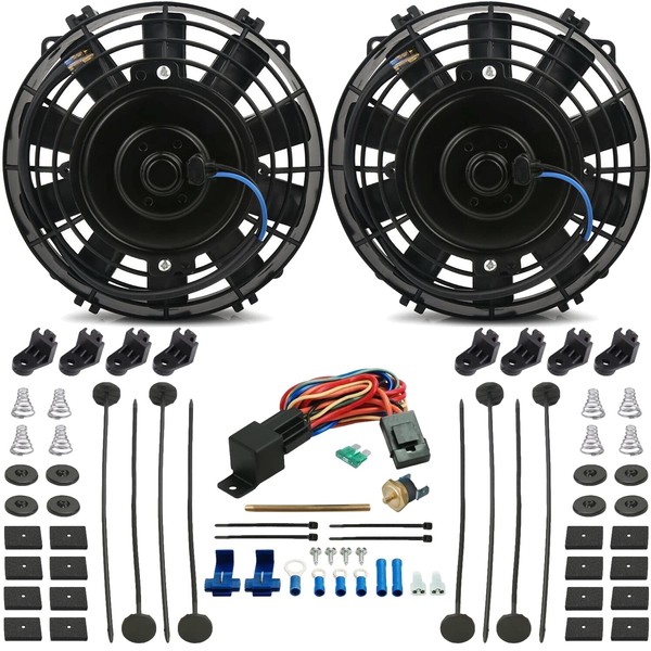 American Volt Dual 6-7" Inch 12 Volt Electric Engine Radiator