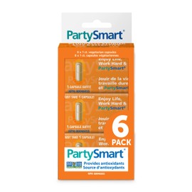 Himalaya PartySmart,6 Vegetarian Capsules, Provides Antioxidants, Non-GMO, Plant-based, 250 mg