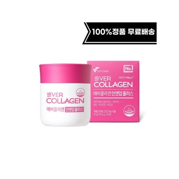 에버콜라겐 인앤업플러스 56정 2통 저분자 콜라겐 이너뷰티 피부관리