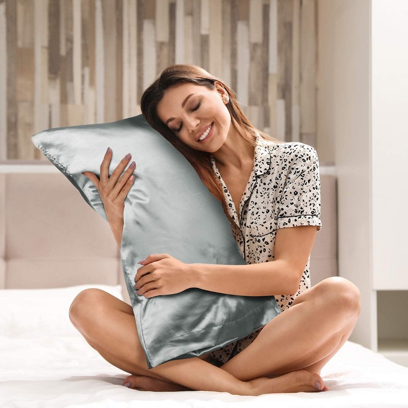 Luxury Silky Satin Pillowcase for Hair and Skin, 2-Pack -