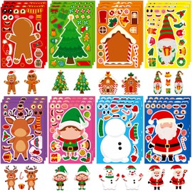 SmilinFit Christmas Stickers - Toddlers Stocking Stuffers for Kids, DIY Christmas Crafts for Kids, Christmas Party Favors Supplies, Christmas Gifts Activity Games Classroom Decorations