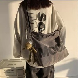빈티지 무드 캔버스가방 크로스백 에코백 숄더백 [색상/블랙] Vintage Mood Canvas Bag Crossbody Eco Bag Shoulder Bag [Color/Black]