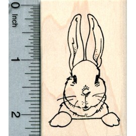 Rabbit Rubber Stamp, Bunny Portrait, Easter Spring Series