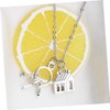 jojofuny House Pendant Necklace Sweater Chain Alloy Necklace Keychain Women