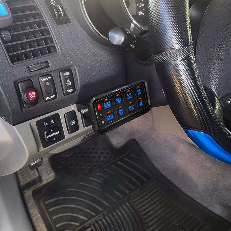 MICTUNING LED Touch Switch Panel 8 Gang Car Marine Boat