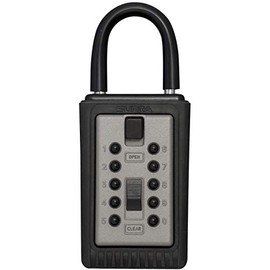 Kidde AccessPoint 001166 KeySafe 3-Key Portable Push Button Key Safe Box, Titanium Gray