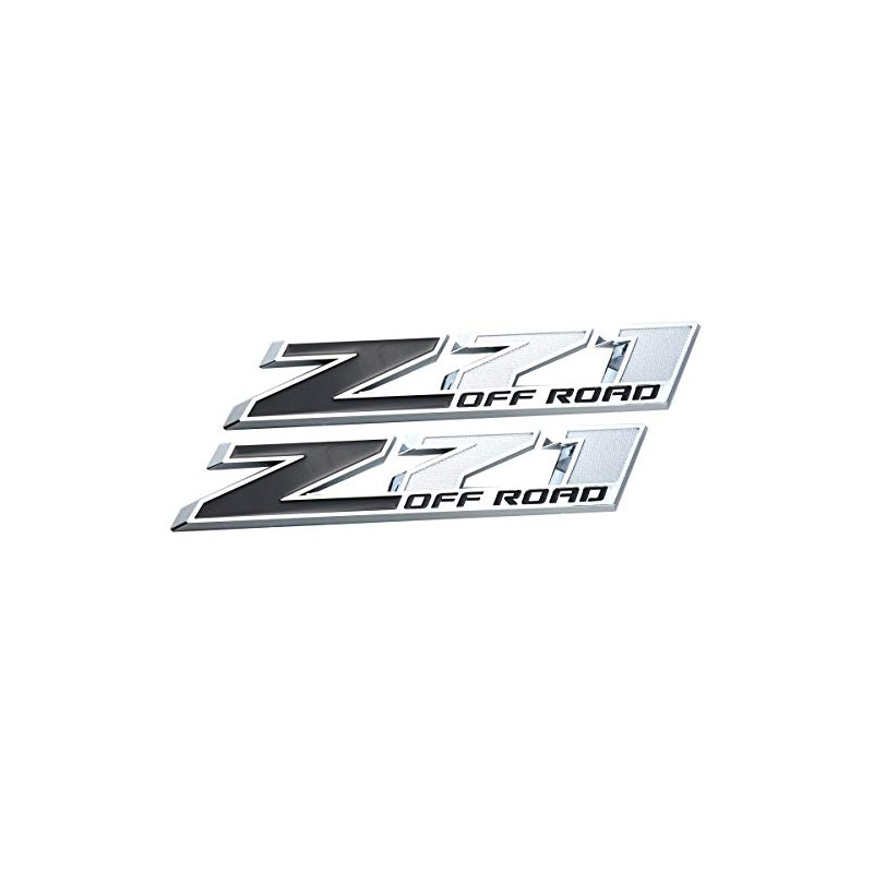 Aimoll 2pcs 10 Inch Big Chrome Z71 Off Emblems Replacement
