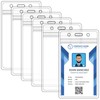 6 Pack Badge Holders - Plastic Card Holder for Lanyard,