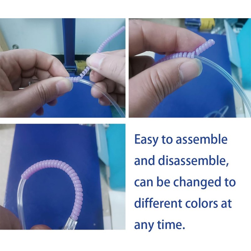 16Pcs Oxygen Tube Support Crimp Straightener for Portable Concentrator Tank