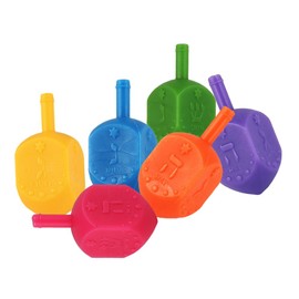 Zion Judaica Medium Plastic Hanukkah Dreidels with English Transliteration - Ziplock Bag (30 Pack)