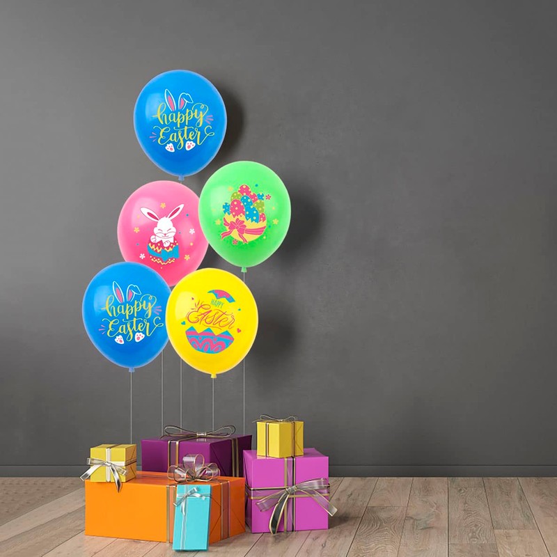 HADCKJA Easter Party Latex Balloons Decorations 12 Inch Easter Balloons