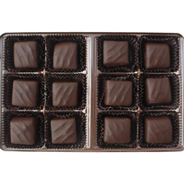Vermont Nut Free Chocolates Boxed Chocolate Caramels (Dark Chocolate) 12-Piece