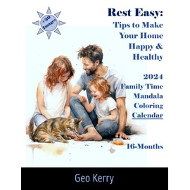 Rest Easy: Tips to Make Your Home Happy & Healthy, 2024 Family Time Mandala Coloring Calendar, 16-Months