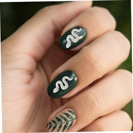 Healeved 120pcs Snake Nail Charms Unique Nail Art Accessories for Creative Manicure Chic Retro Design for Custom Decor