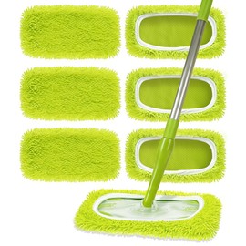 6 Pack Reusable Microfiber Mop Pads for Swiffer Sweeper Mop