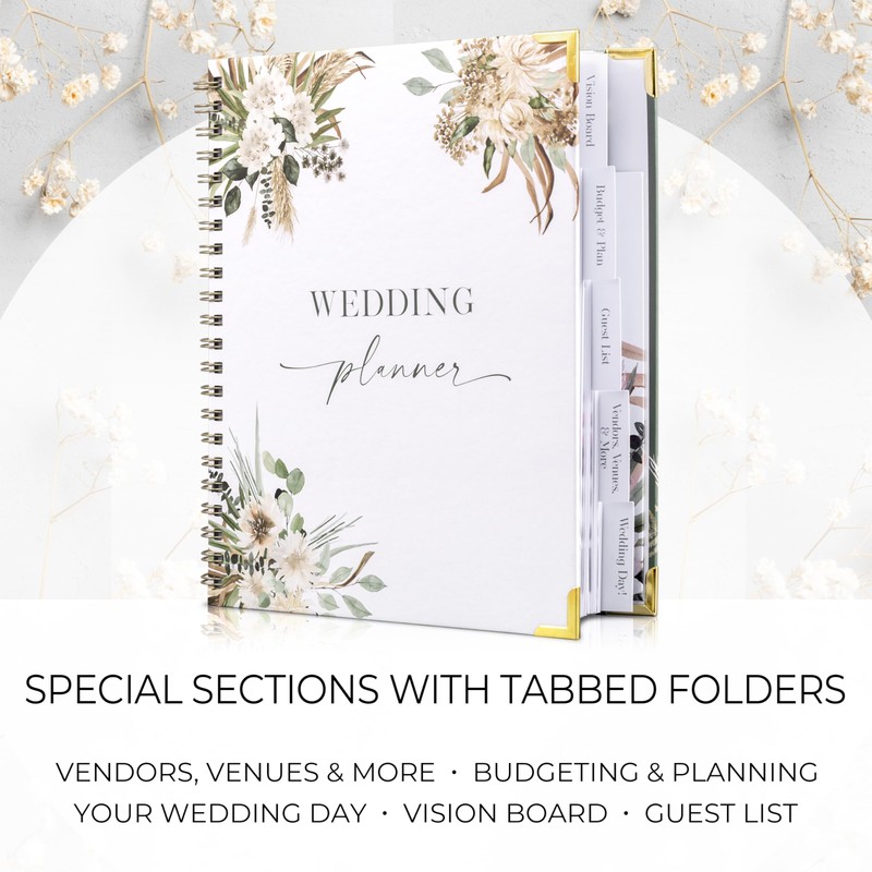 Beautiful Greenery Wedding Planner Book and Organizer - Enhance Excitement