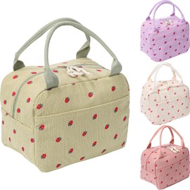 Runmeihe Lunch Bags for Adults, Reusable Women's Insulated Cooler Lunchbag, Small Waterproof Cooler Lunch Box Tote Bag for Work Travel Picnic School