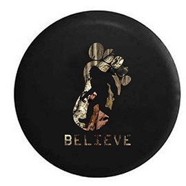 Pike Camo - Bigfoot Sasquatch Yeti Believe Trailer RV Spare Tire Cover OEM Vinyl Black 33 in