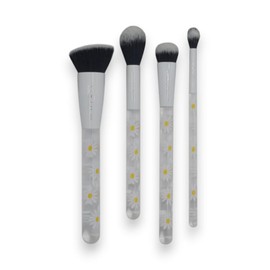 F.A.R.A.H. DAISY 4pc Brush Set - Buffing, Blush, Highlight, and Eye Contour Brushes - Versatile Makeup Tools