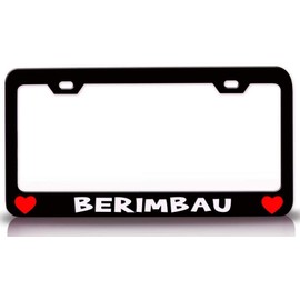 Custom Brother - Berimbau Musical Musician Metal Car SUV Truck License Plate Frame Bl m14