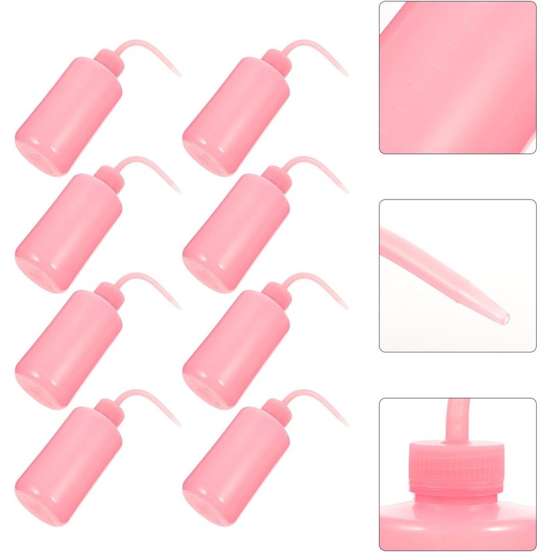 Botella Limpia para Injertar Pestañas 250ml Rosa Abs Resistente a