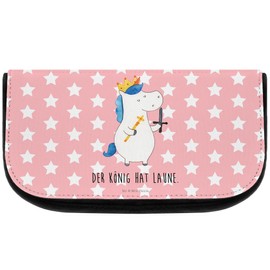 Parent-New Mr. & Mrs. Panda Cosmetic Bag Unicorn King with Sword, red, Hand drawn