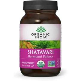 Shatavari 800mg 90 Cpsulas Organic India Hormonal Sin Sabor Vegano                                                                                    