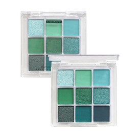 Paleta De Sombras De Ojos Verdes - Paleta De Sombras De Ojos Pigmentadas De 9 Colores Nacarados Mate  Sombra De Ojos Maquillaje De Ojos  Cosmético De 