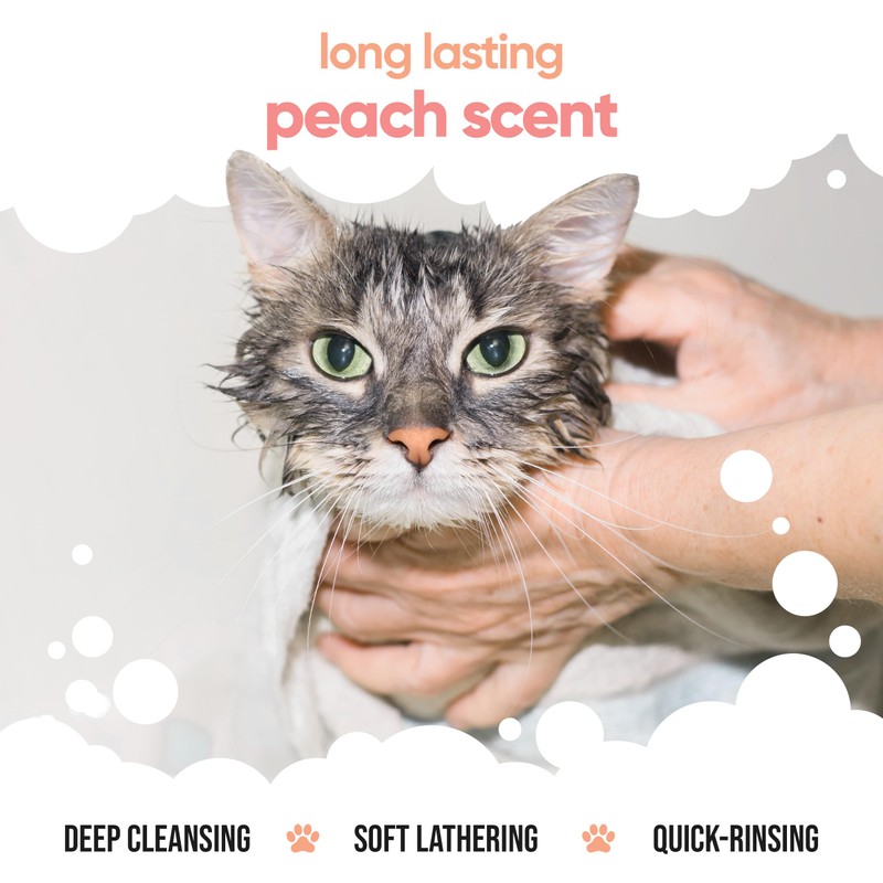 Buddycare Peach Cat Shampoo - Deep Cleansing Shampoo for Cats