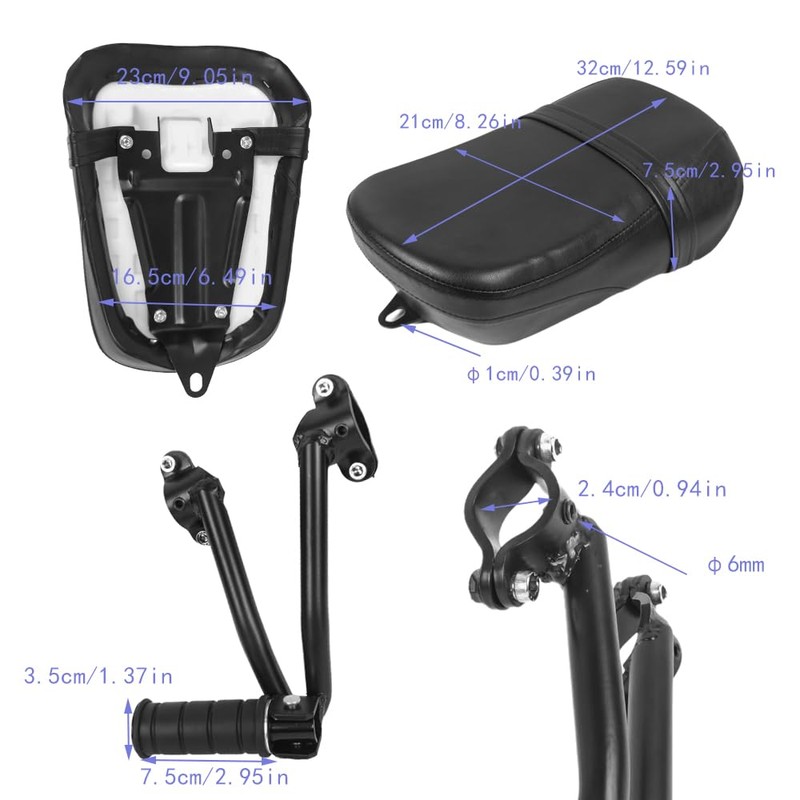 NANSENJPMP Passenger Pillion Seat and Passenger Footpeg Mount Kit for